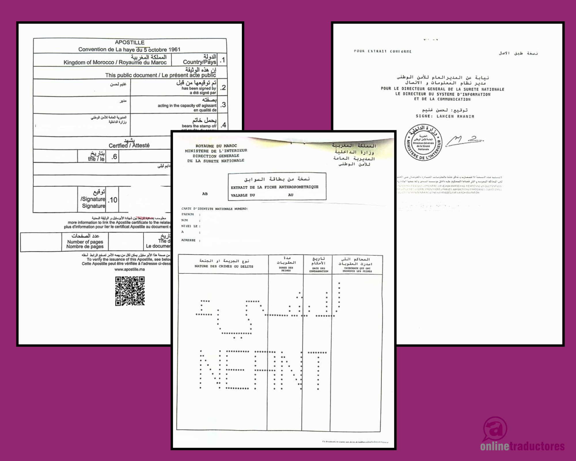 Traducción jurada de antecedentes penales de Marruecos
