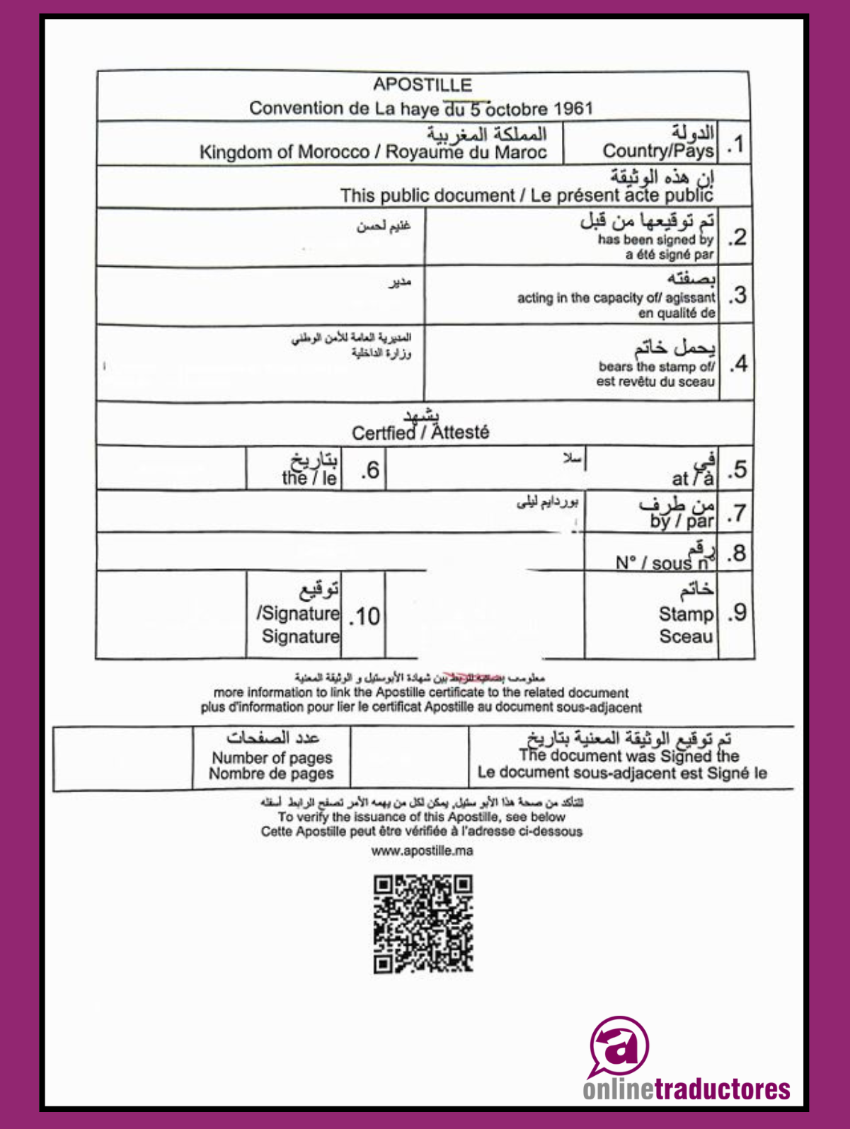 ¿La Apostilla de La Haya se tiene que traducir?