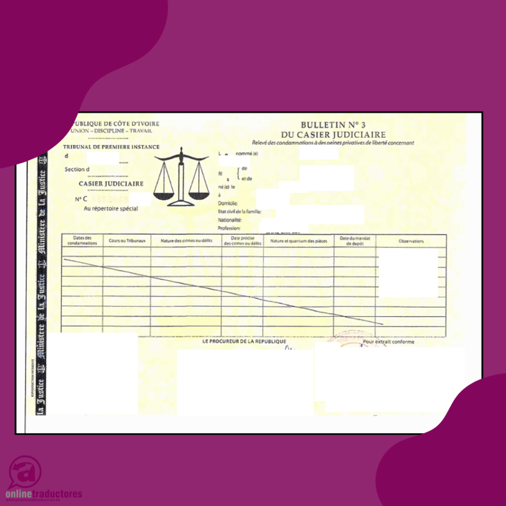 Certificado de antecedentes penales de Costa de Marfil